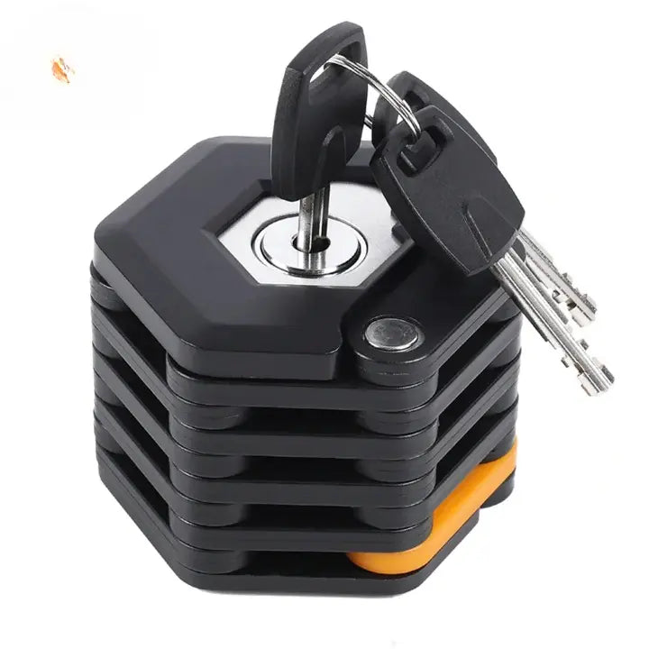 Compact and Foldable Bike Lock – Drill-Resistant Security