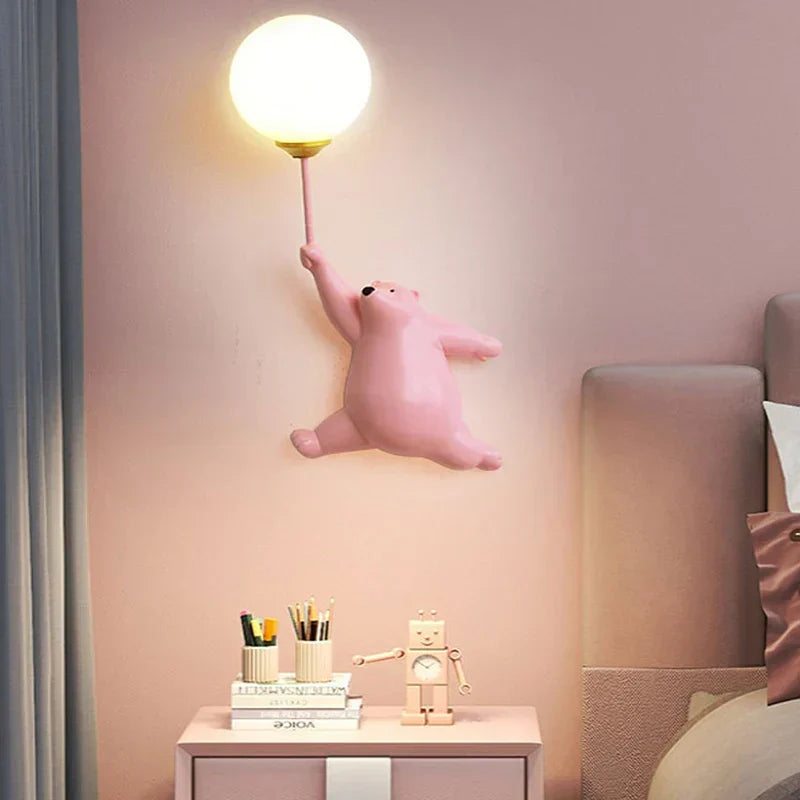 DreamyNight Kids Cartoon Wall Lamp with 3D Moon Glow