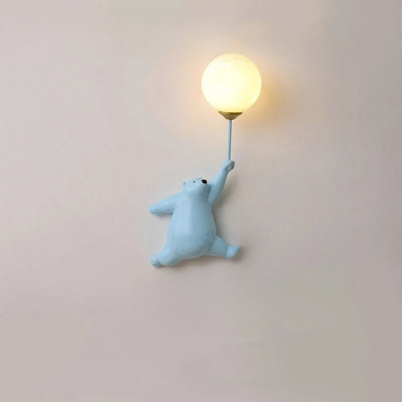 DreamyNight Kids Cartoon Wall Lamp with 3D Moon Glow