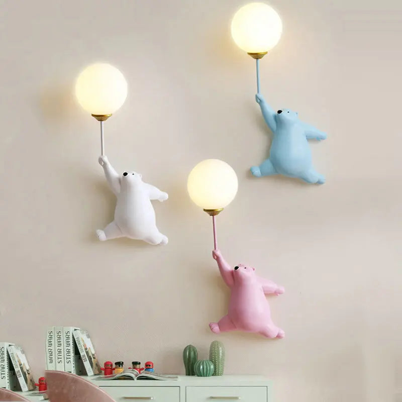 DreamyNight Kids Cartoon Wall Lamp with 3D Moon Glow