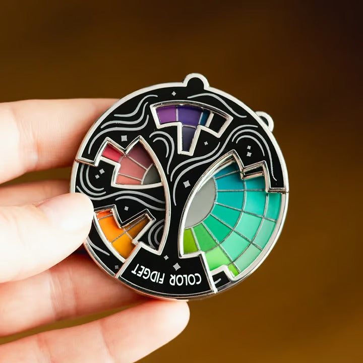 Color Theory Fidget | Rotating Enamel Pin | Creative Design | Collector's Pin