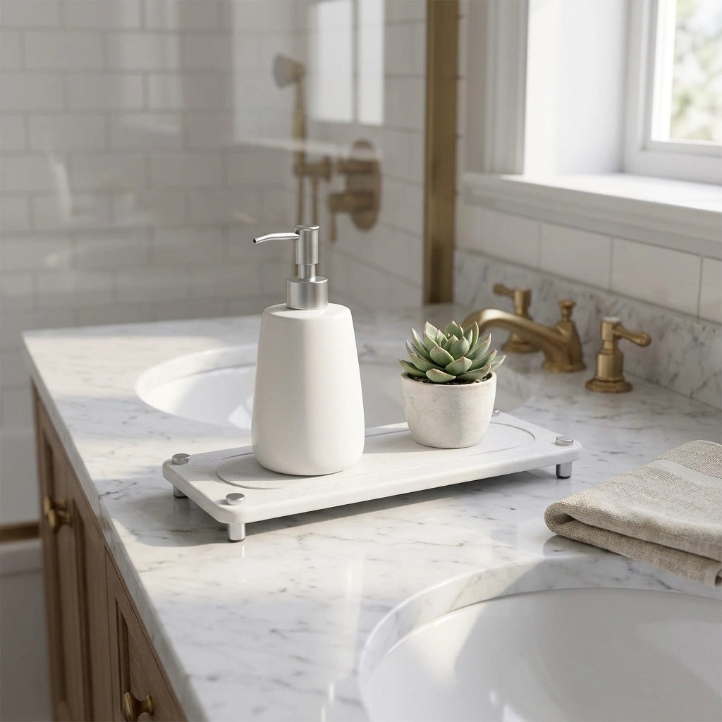 Quick-Dry Diatomite Tray with Sturdy Steel Legs – 28 x 11cm