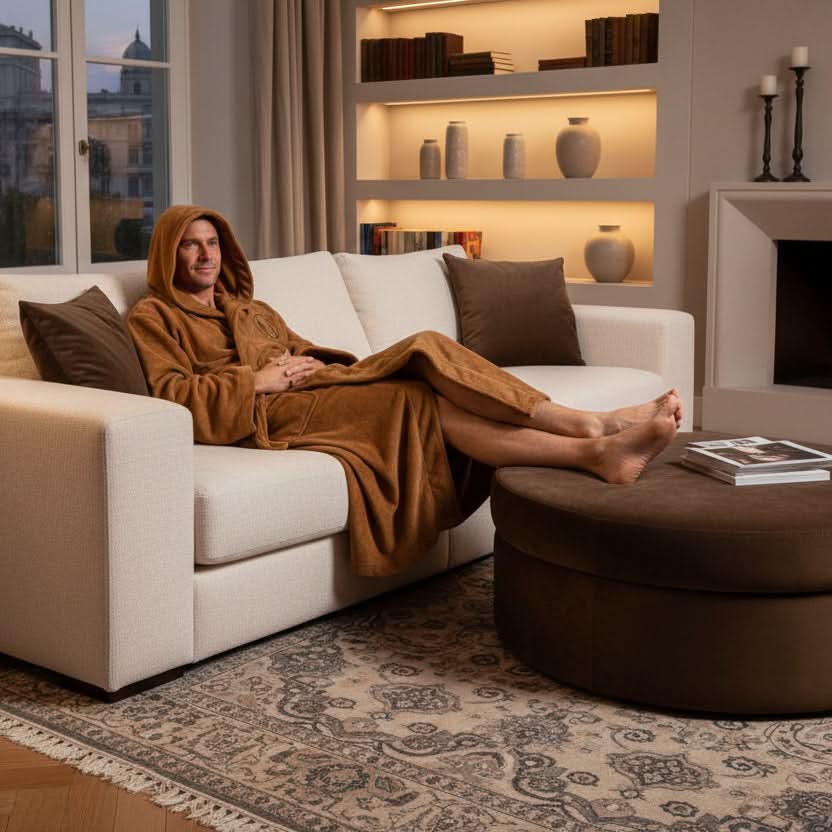 Extra Long Hooded Flannel Bathrobe for Everyday Comfort and Warmth