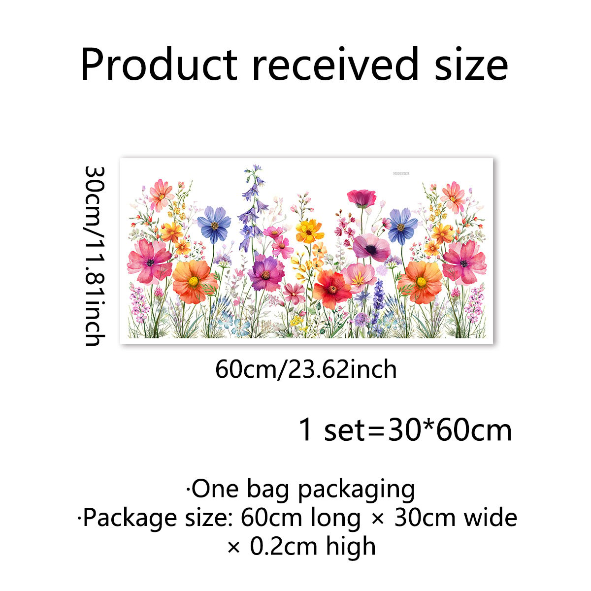 Self-Adhesive Window Film with Floral Pattern