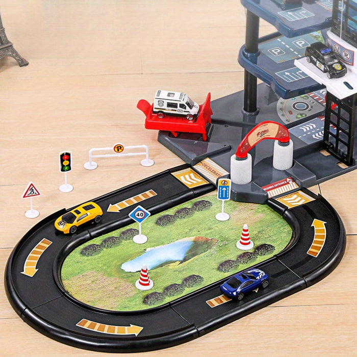 AdventureStation Multi-Level Firehouse Playset with Vehicles