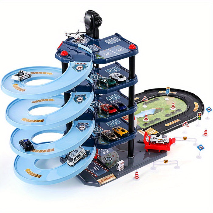 AdventureStation Multi-Level Firehouse Playset with Vehicles