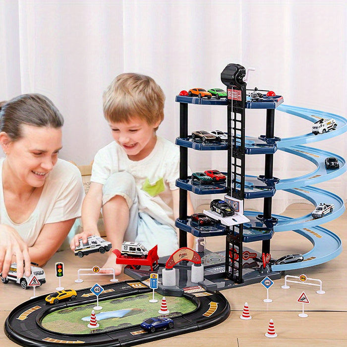 AdventureStation Multi-Level Firehouse Playset with Vehicles