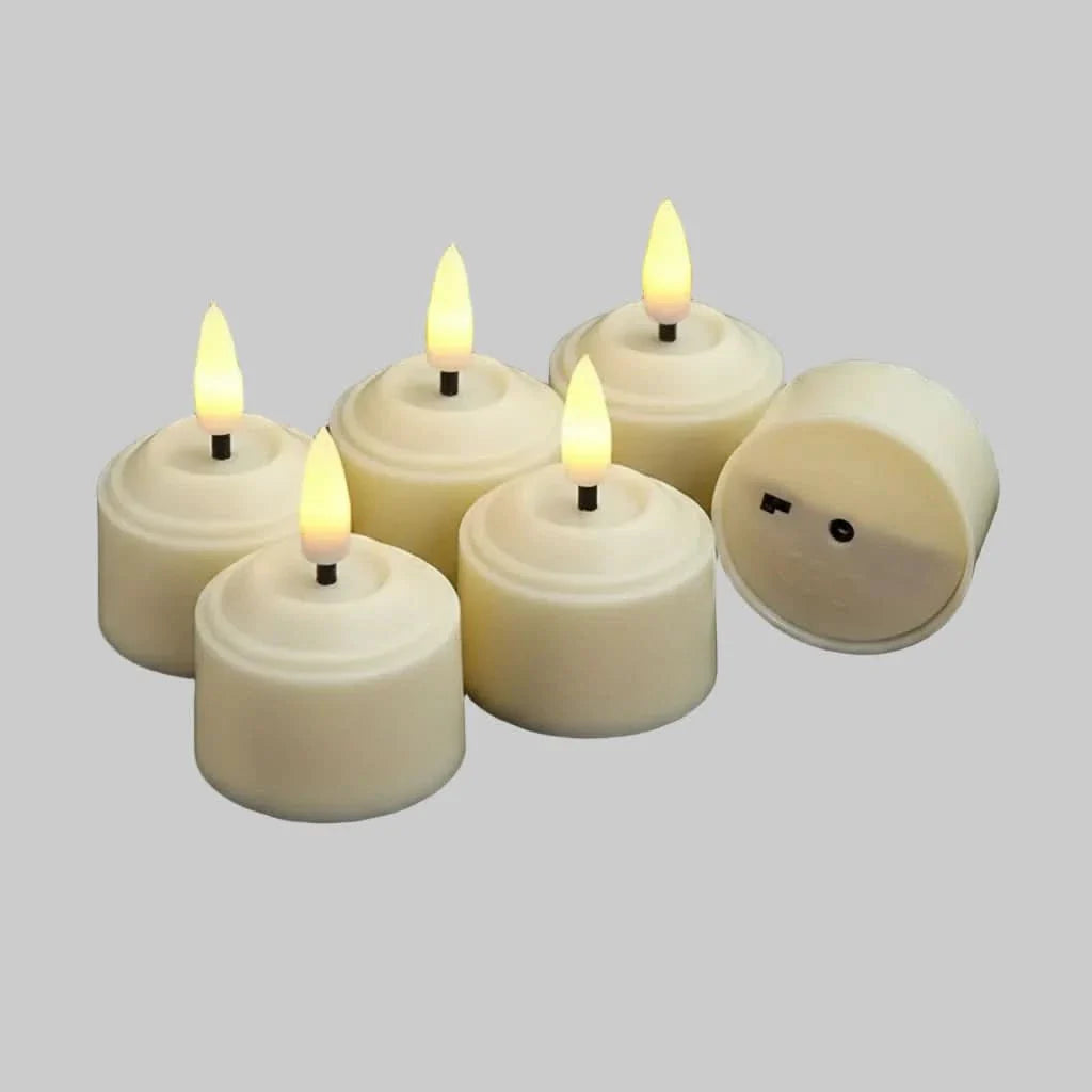 3D Flameless LED Tea Light Candles with Remote & Timer Control