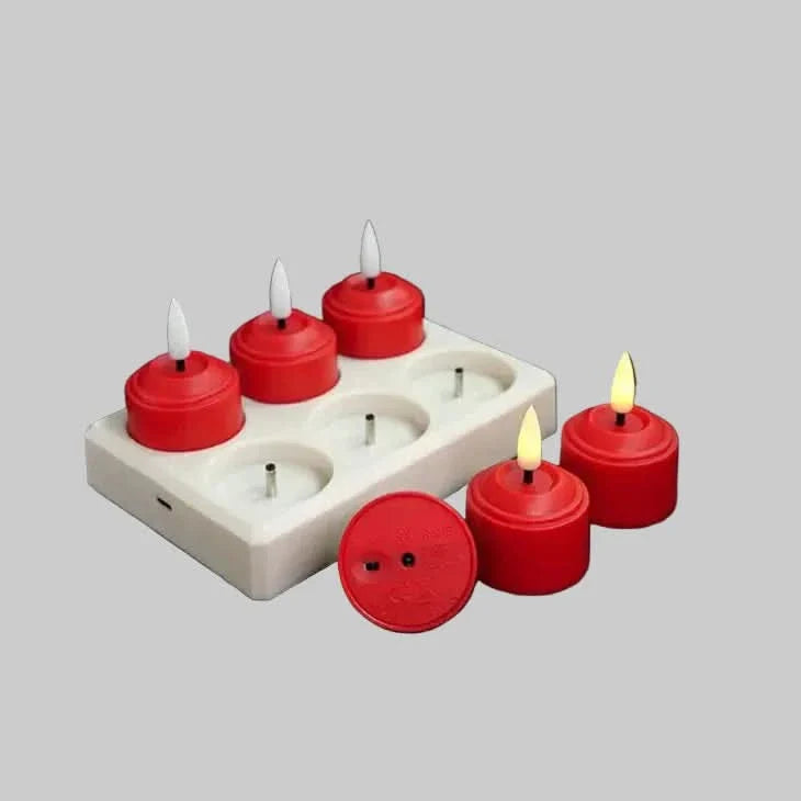 3D Flameless LED Tea Light Candles with Remote & Timer Control