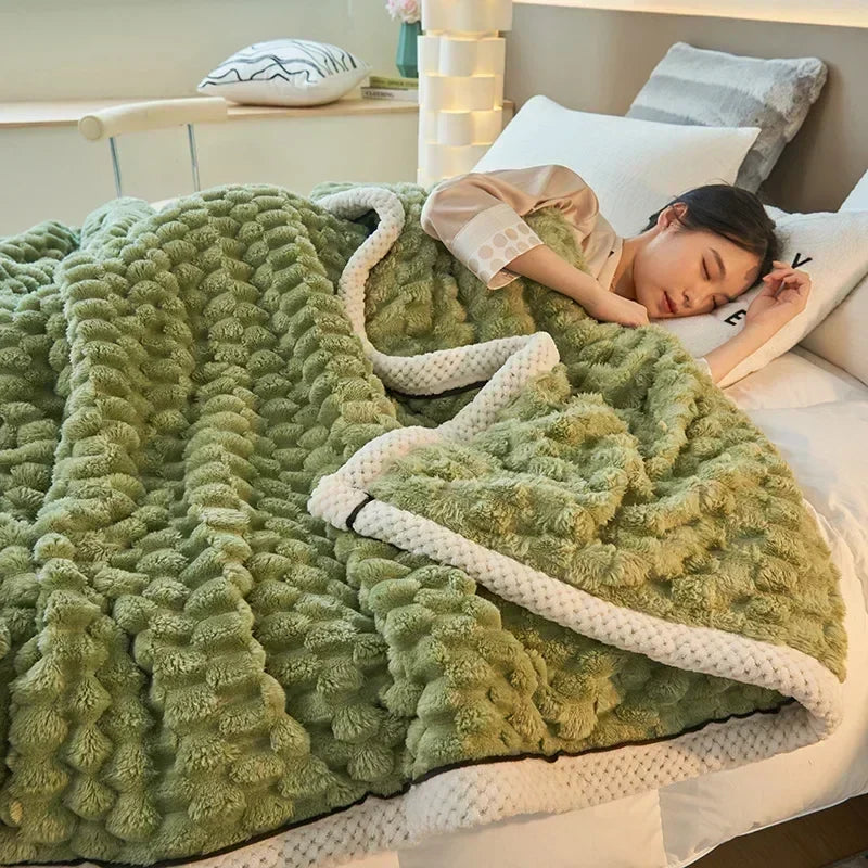 Cozy Comfort Blanket with Textured Surface for Home