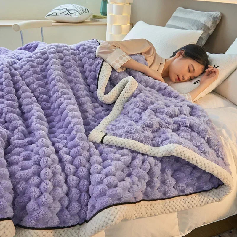 Cozy Comfort Blanket with Textured Surface for Home