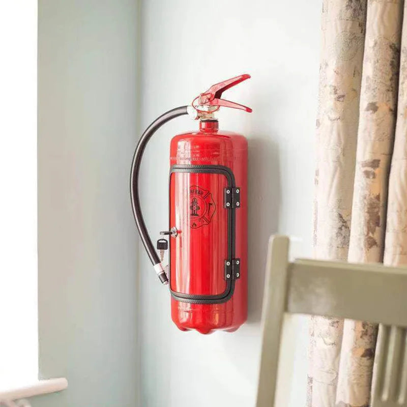Fire Extinguisher Style Bottle Holder | Decorative Drink Stand
