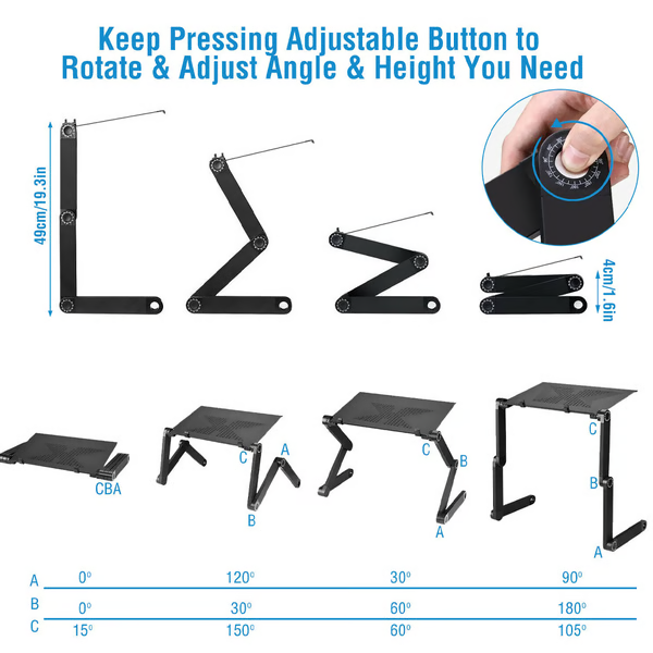 ErgoLift 360 Adjustable Laptop Stand - Portable Desk Solution