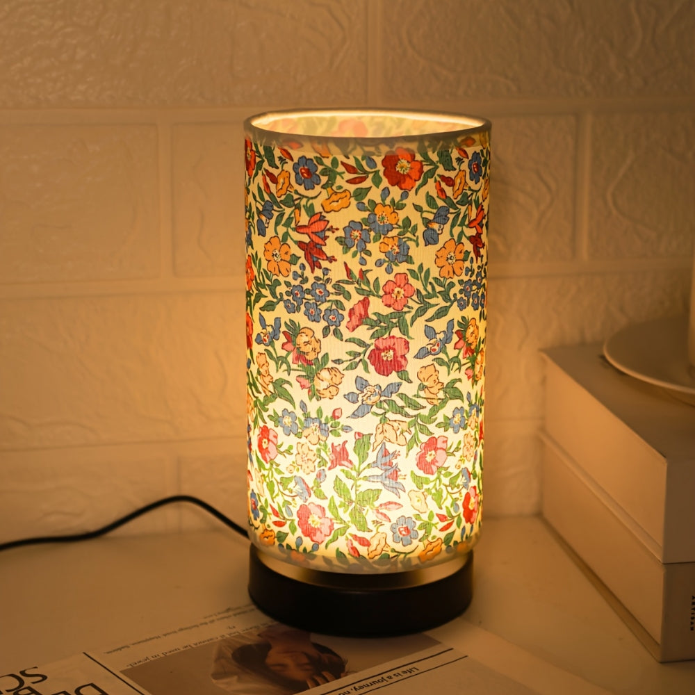 Serene Blossom – Vintage Floral Table Lamp for Cozy Spaces