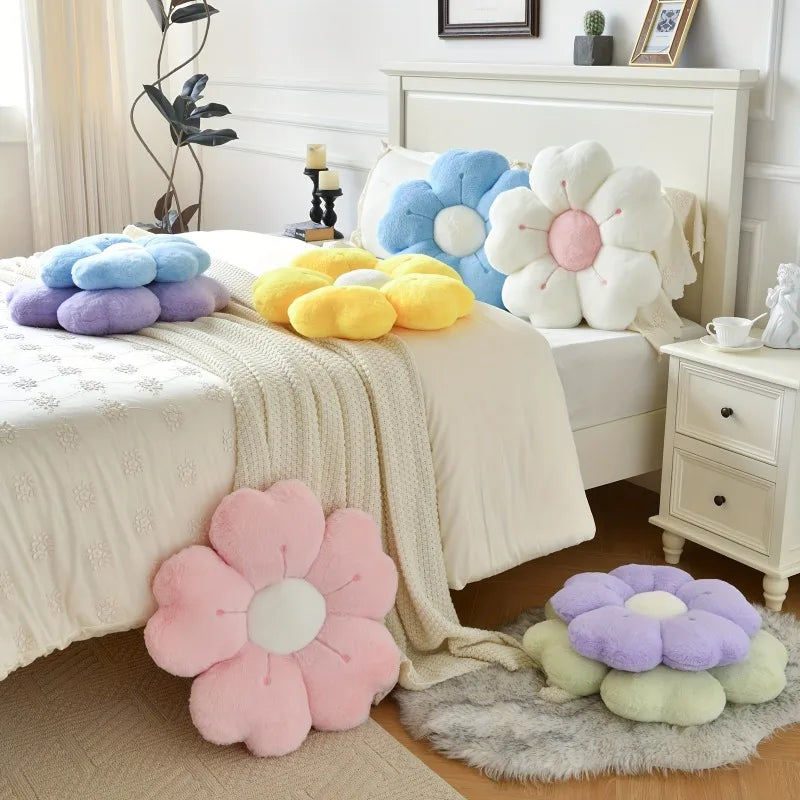 Charming Floral Plush Cushion for Cozy Spaces
