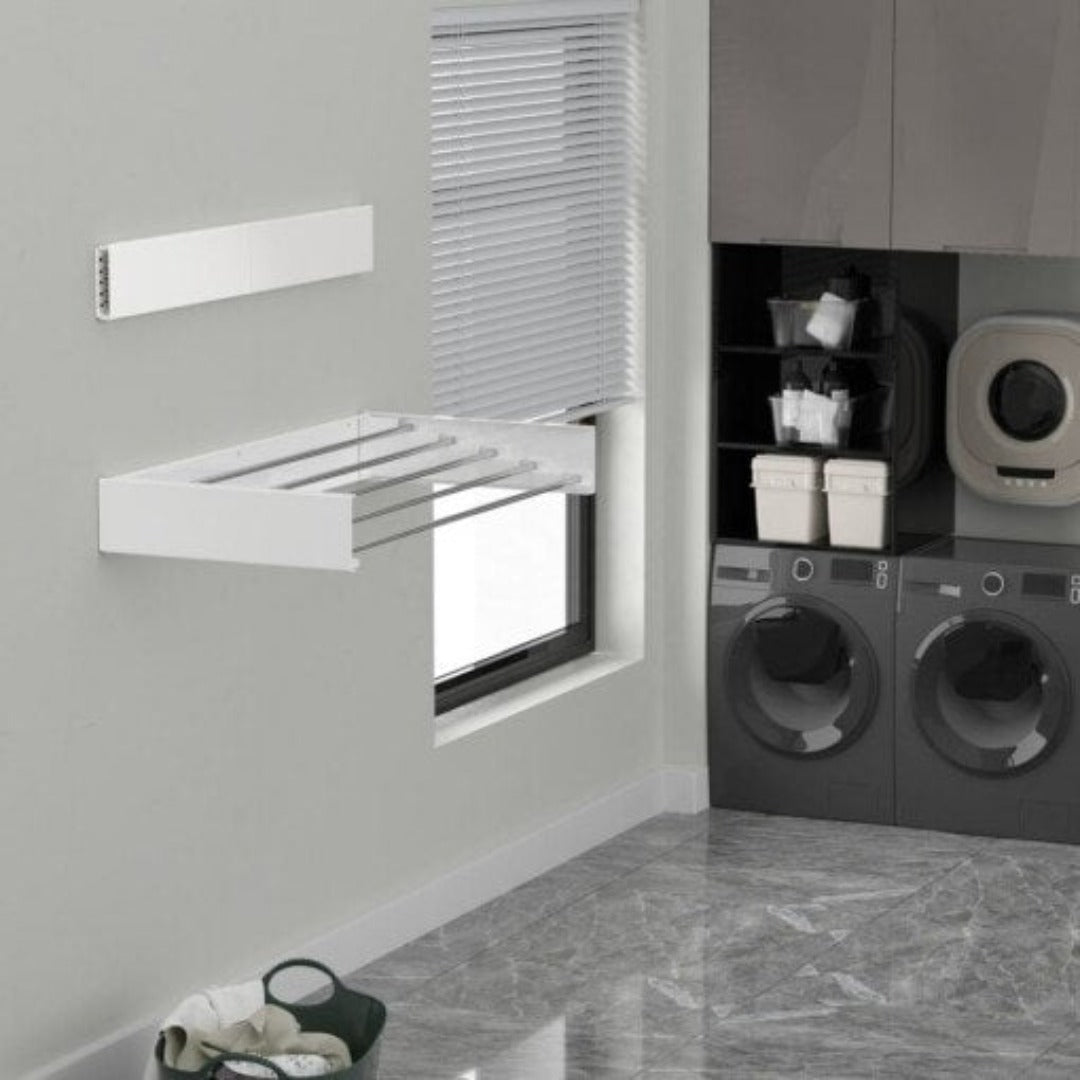 Space-Saving Wall-Mounted Clothes Drying Rack