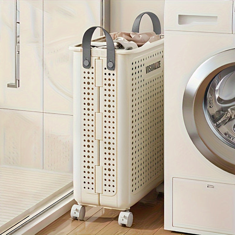 Mobile Laundry Organizer with Foldable Design and Airflow