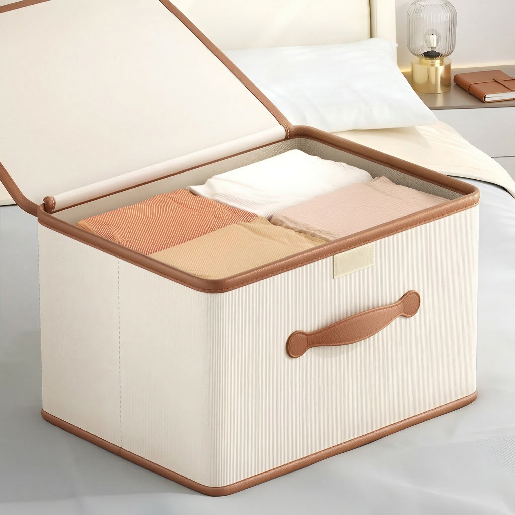 Versatile Foldable Storage Bin with Lid for Home Organization