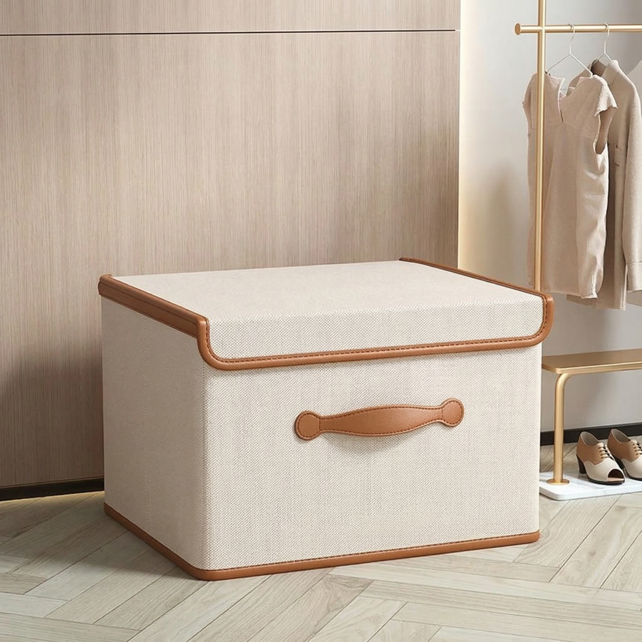 Versatile Foldable Storage Bin with Lid for Home Organization