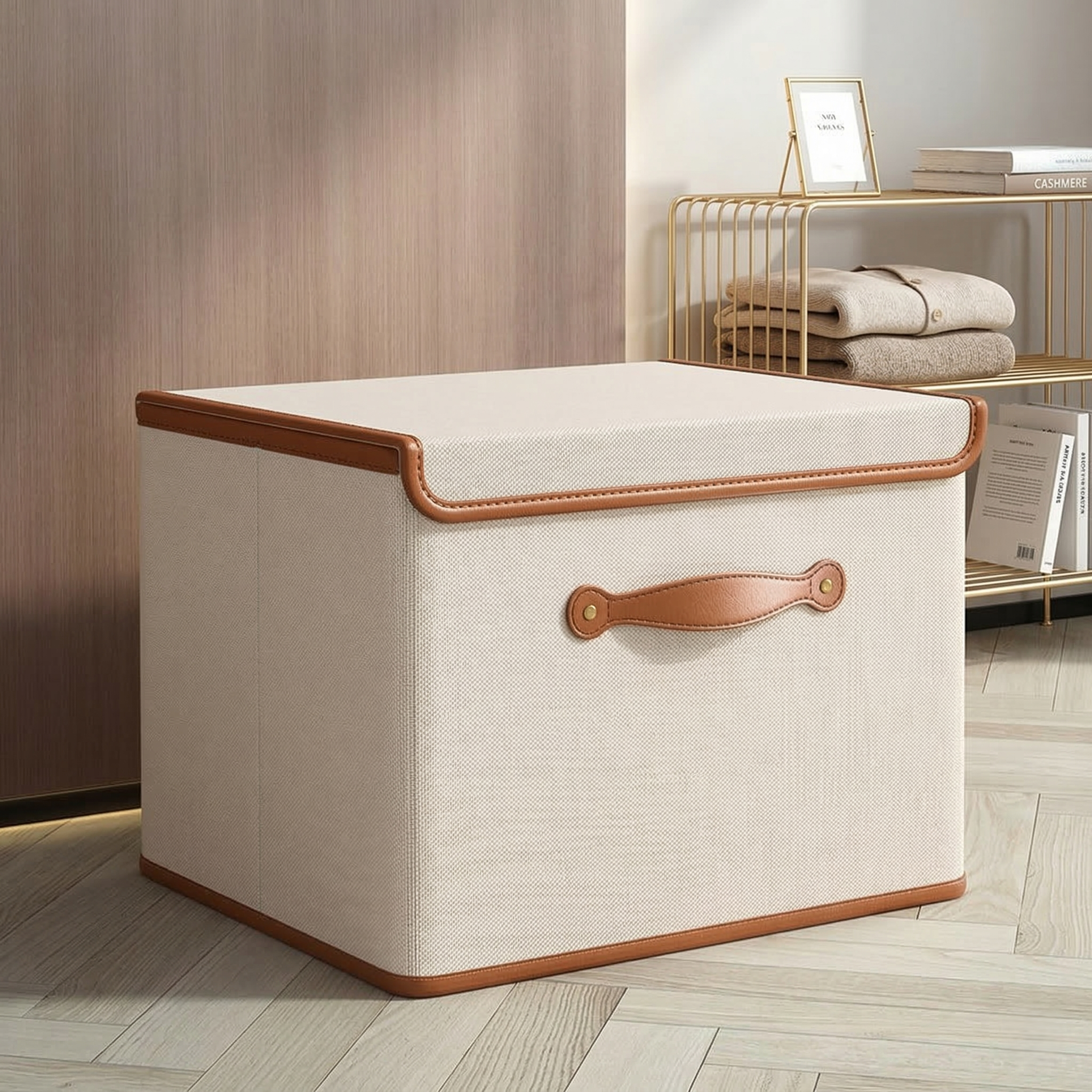 Versatile Foldable Storage Bin with Lid for Home Organization