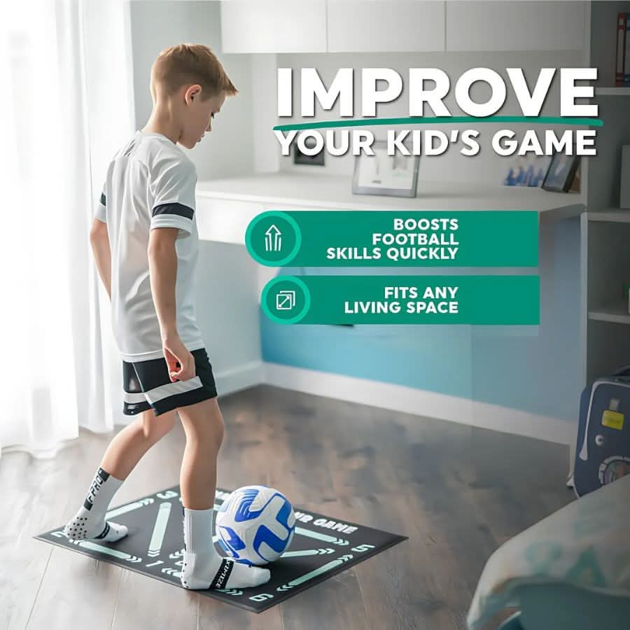 Non-Slip Soccer Training Mat for Footwork Practice and Drills