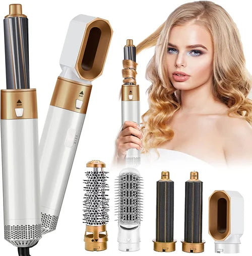 Multi Hair Styler with Attachments for Curling and Smoothing