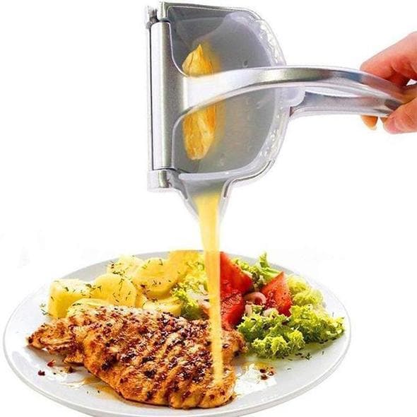 Manual Fruit Press | Stainless Steel Citrus Juicer | Non-Slip Lever Handle