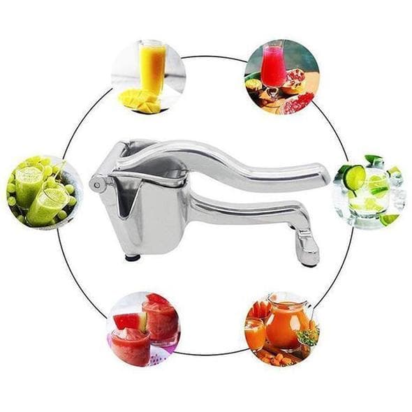 Manual Fruit Press | Stainless Steel Citrus Juicer | Non-Slip Lever Handle