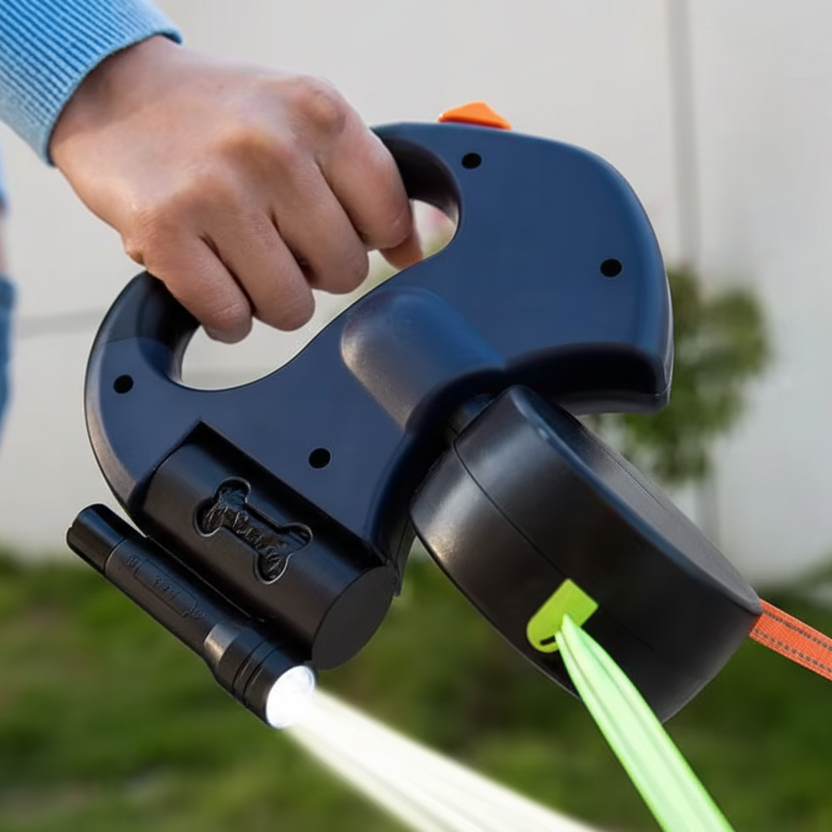 Twilight Duo Leash – Tangle-Free Dual Dog Leash with LED Light