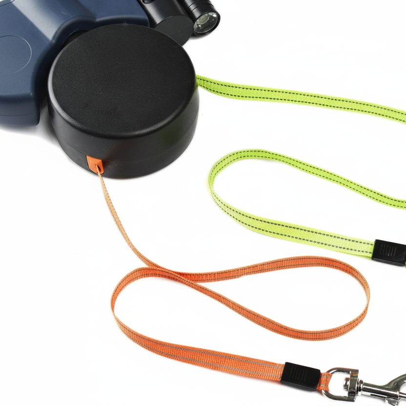 Twilight Duo Leash – Tangle-Free Dual Dog Leash with LED Light