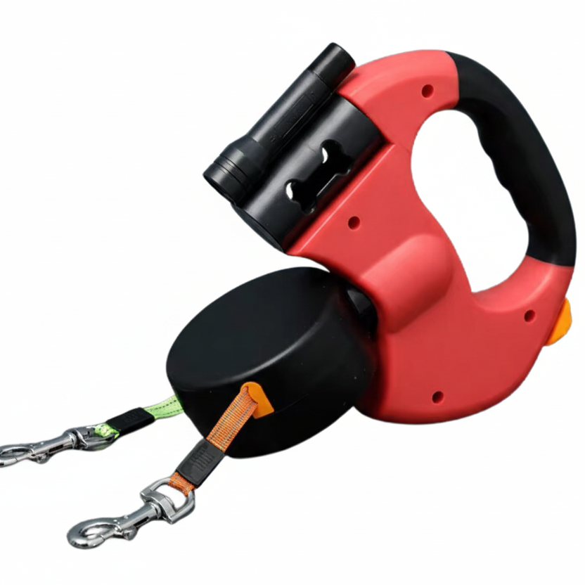 Twilight Duo Leash – Tangle-Free Dual Dog Leash with LED Light