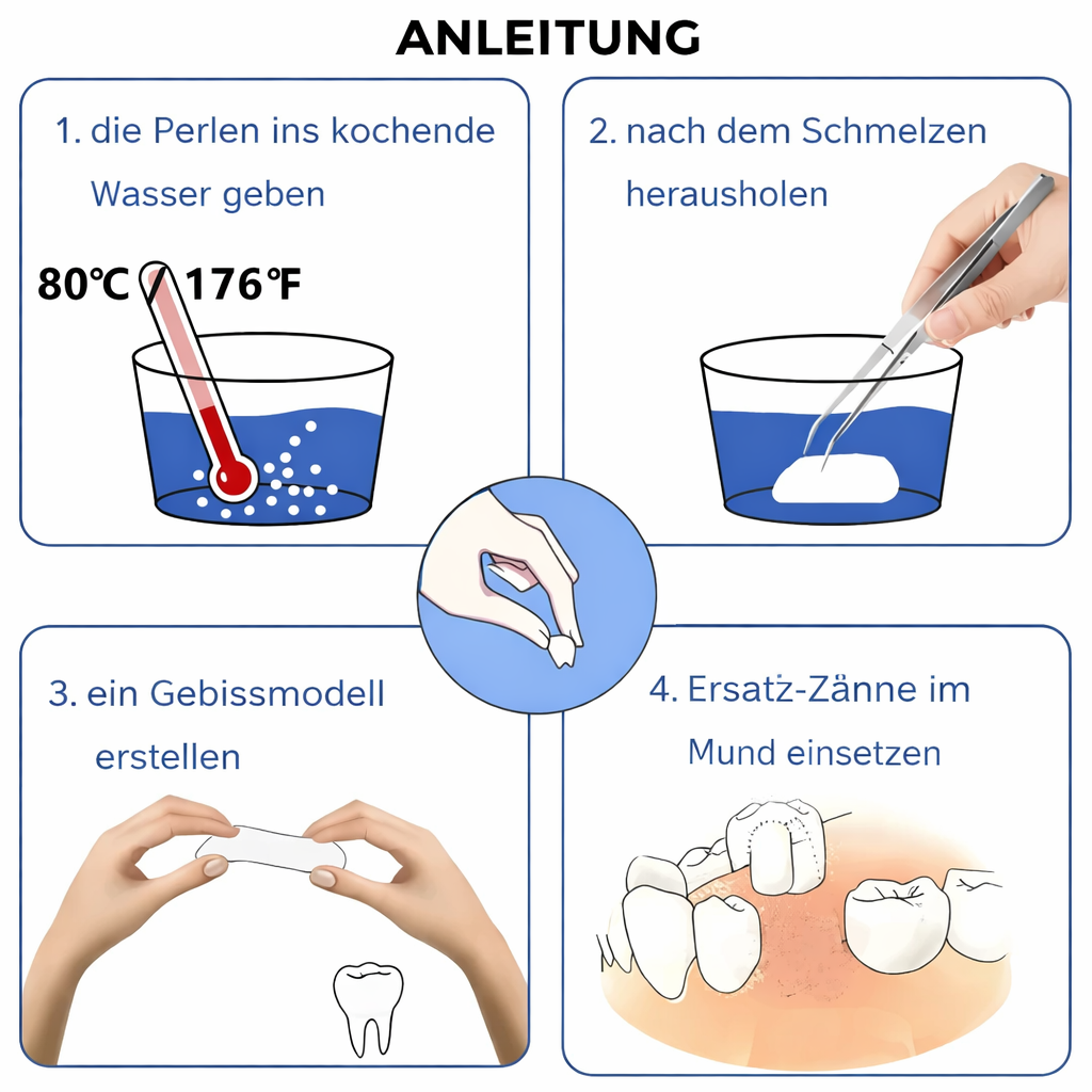 Dental Repair Kit for Moldable Temporary Tooth Replacement