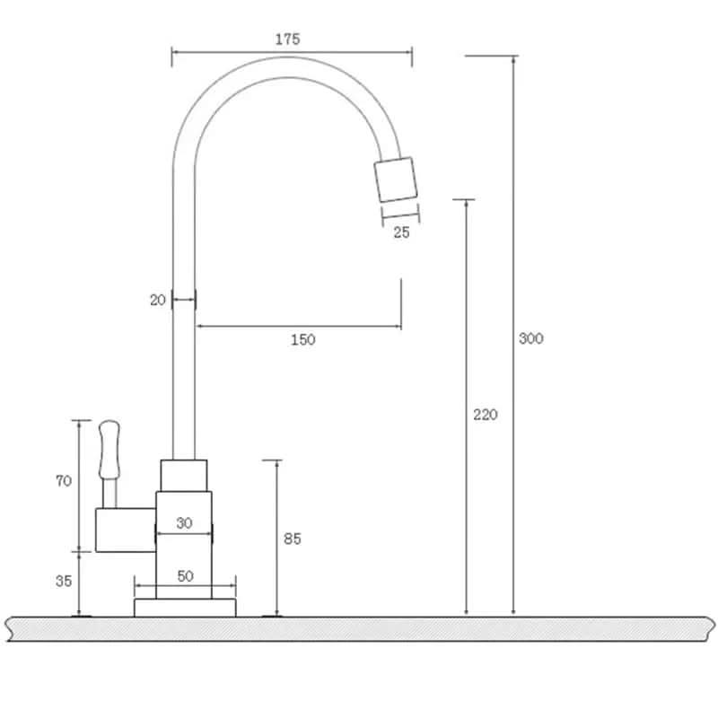 Brass Swan Neck Faucet for Traditional Interiors