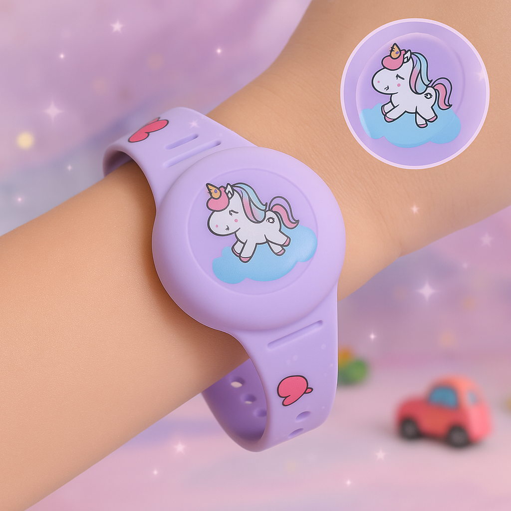 Adjustable Silicone Bracelet with GPS Tracking for Kids