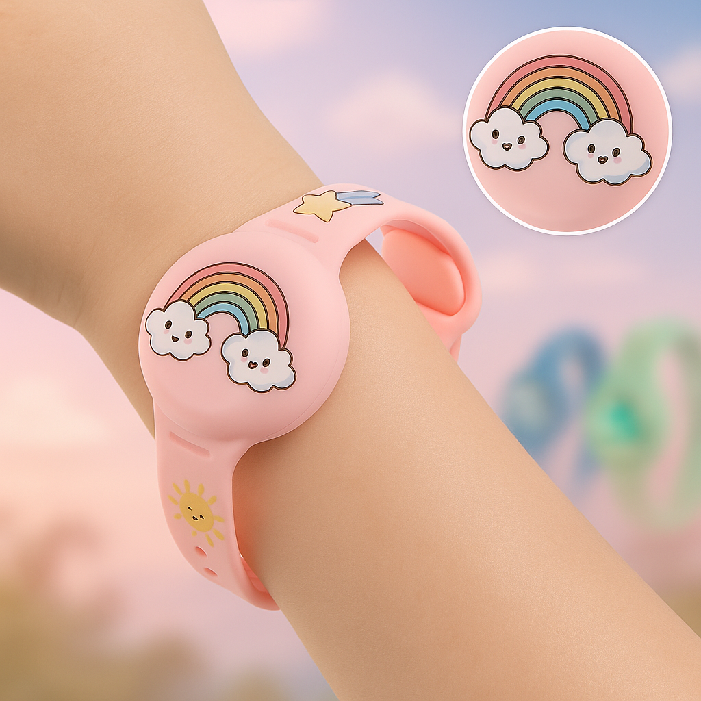 Adjustable Silicone Bracelet with GPS Tracking for Kids