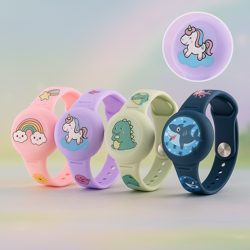 Adjustable Silicone Bracelet with GPS Tracking for Kids