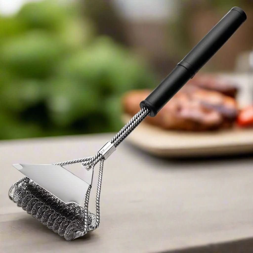 Stainless Steel Grill Brush for Safe Barbecue Cleaning