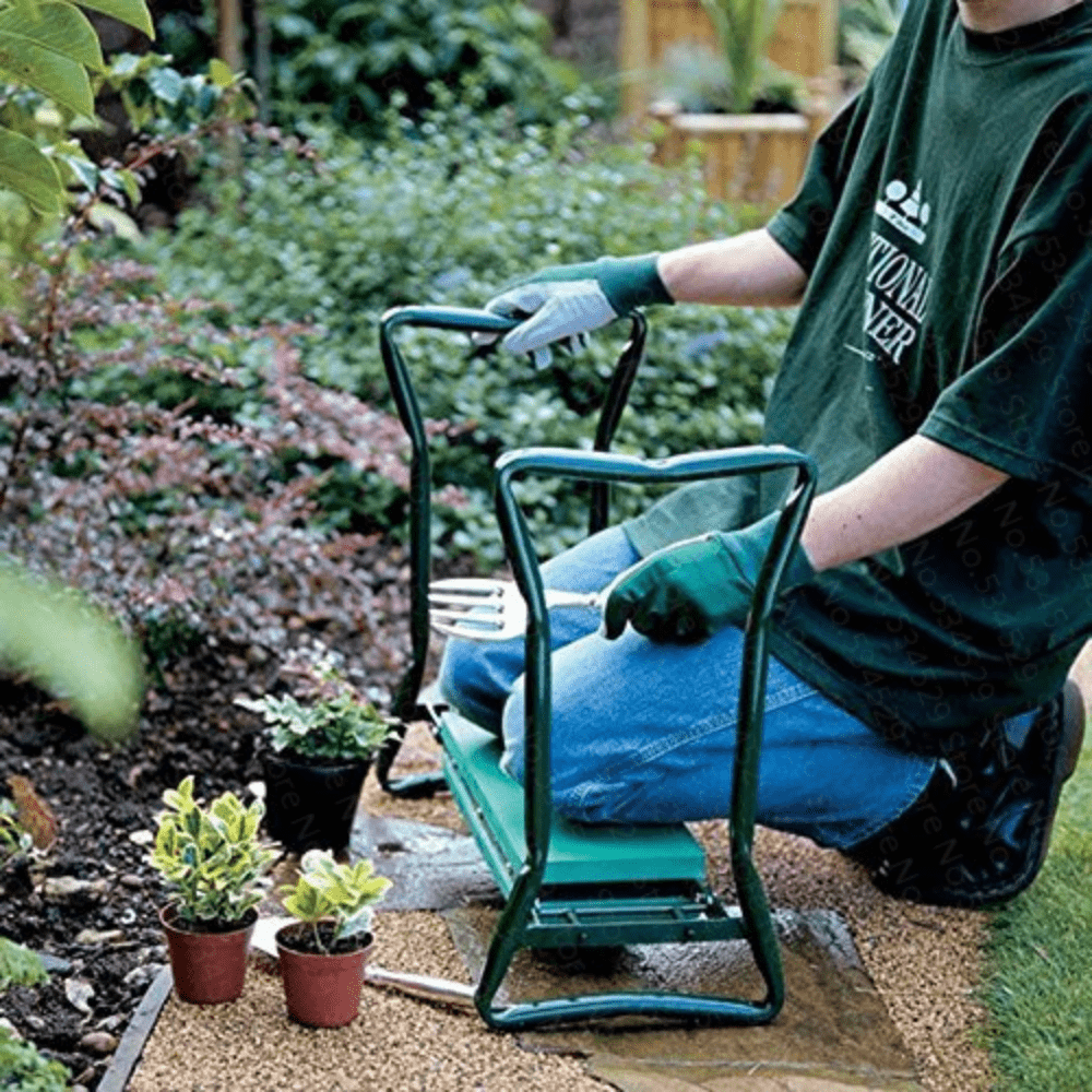 ComfortEase Garden Seat and Kneeling Pad with Tool Storage