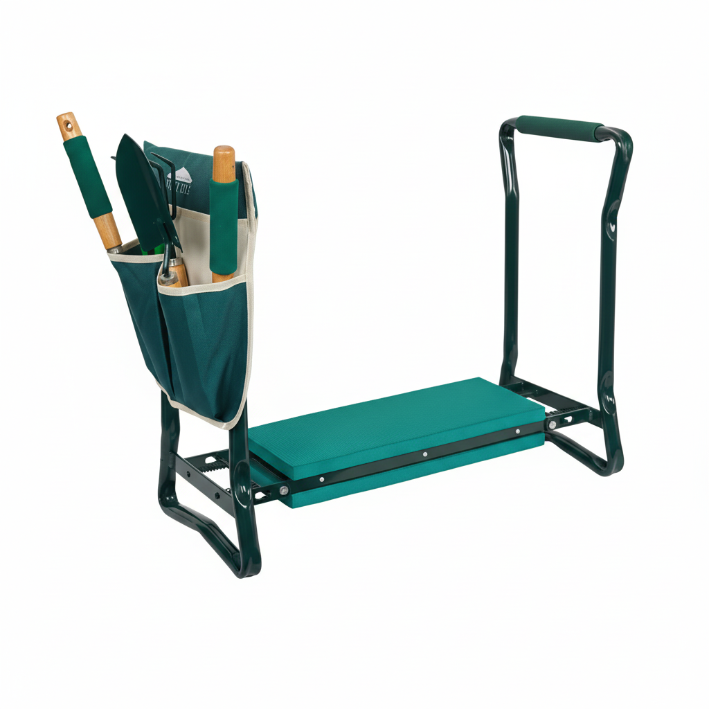 ComfortEase Garden Seat and Kneeling Pad with Tool Storage