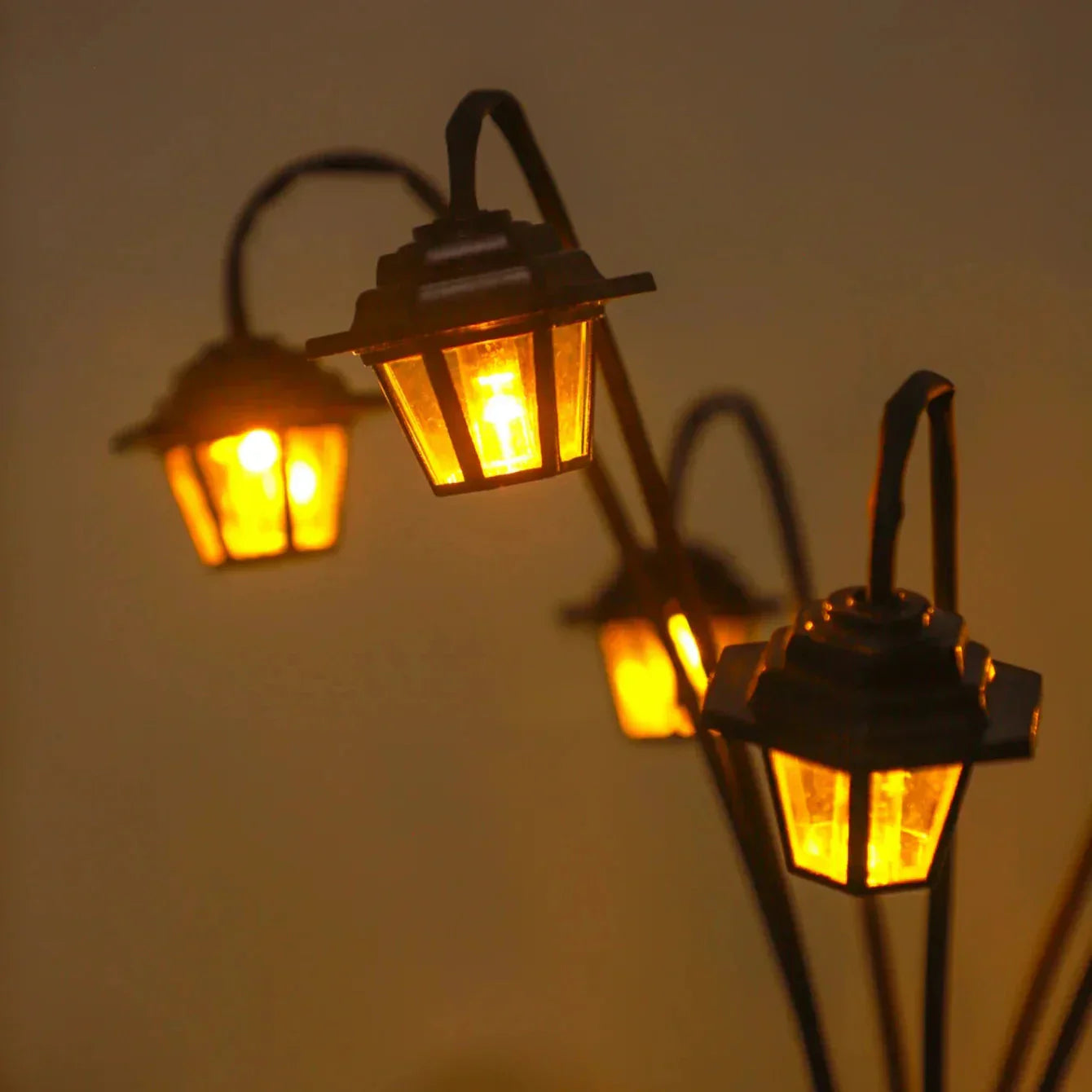 Garden Lantern with Automatic Dusk Sensor - Weatherproof Outdoor Light
