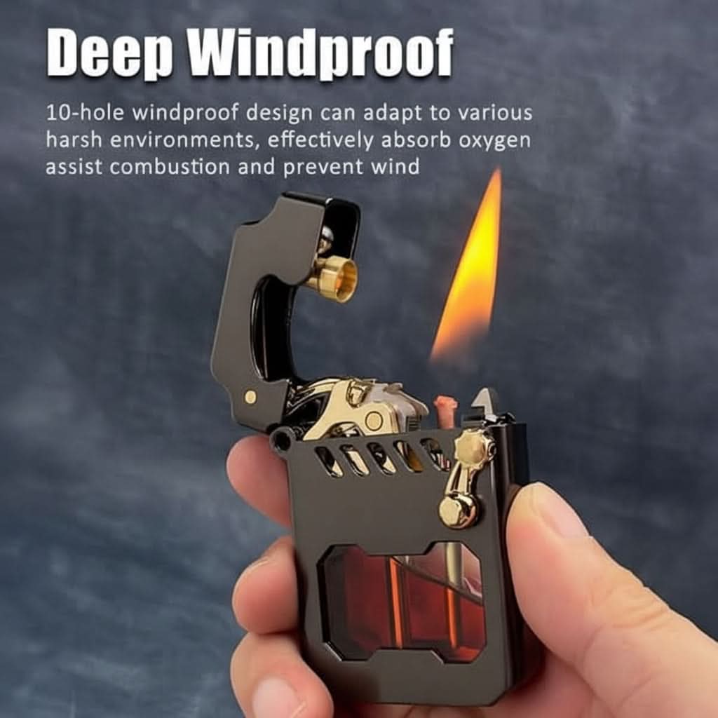 Windproof Mechanical Lighter for Dependable Outdoor Ignition