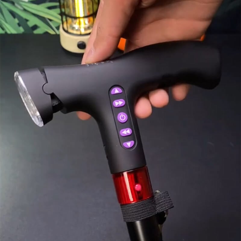 Adjustable Walking Stick with Fall Alarm