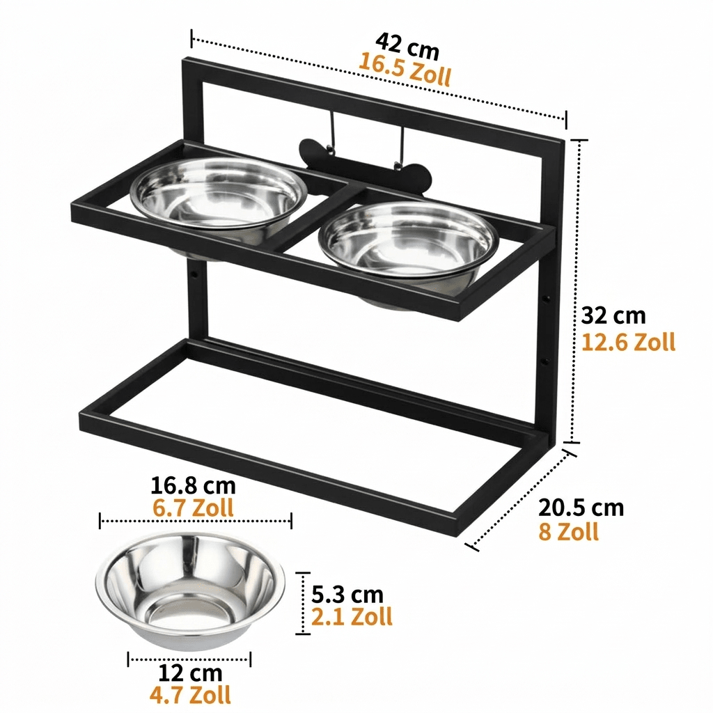 Elevated Dining Station for Large Dogs to Promote Healthy Eating