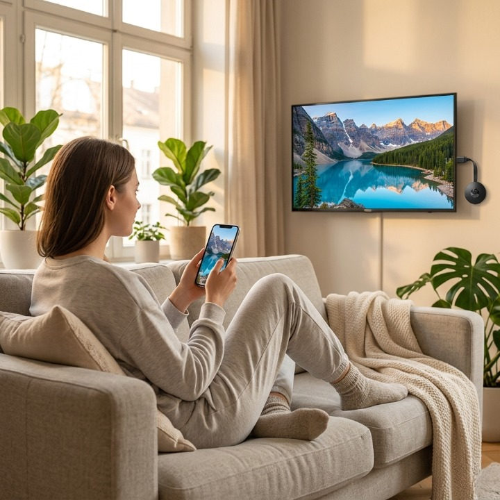 1080p Wireless HDMI Adapter – Stream Phone & Tablet to TV Without Wires