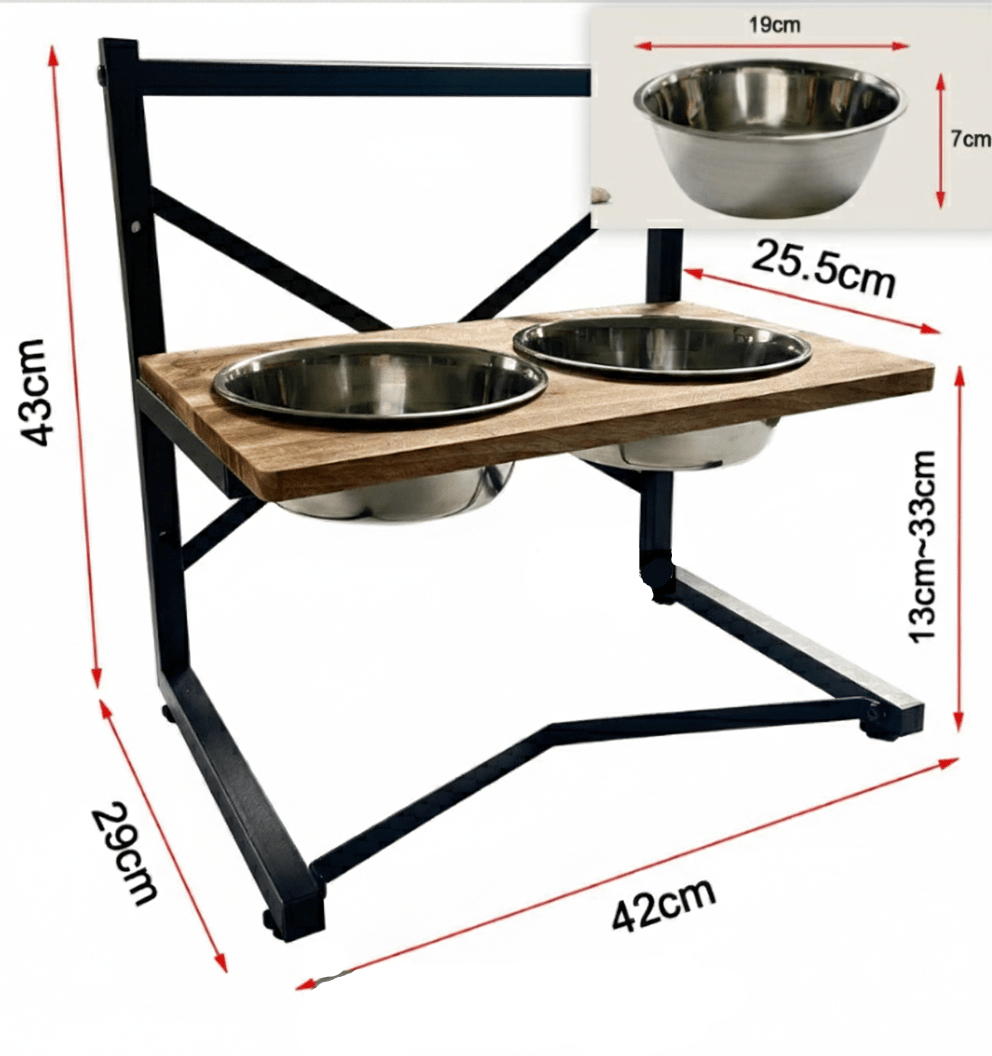 Elevated Dining Station for Dogs with Premium Steel Bowls