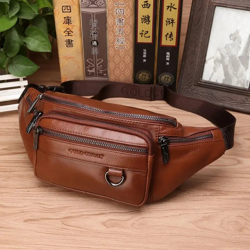 Stylish Genuine Leather Crossbody Bag for Men with Ample Storage
