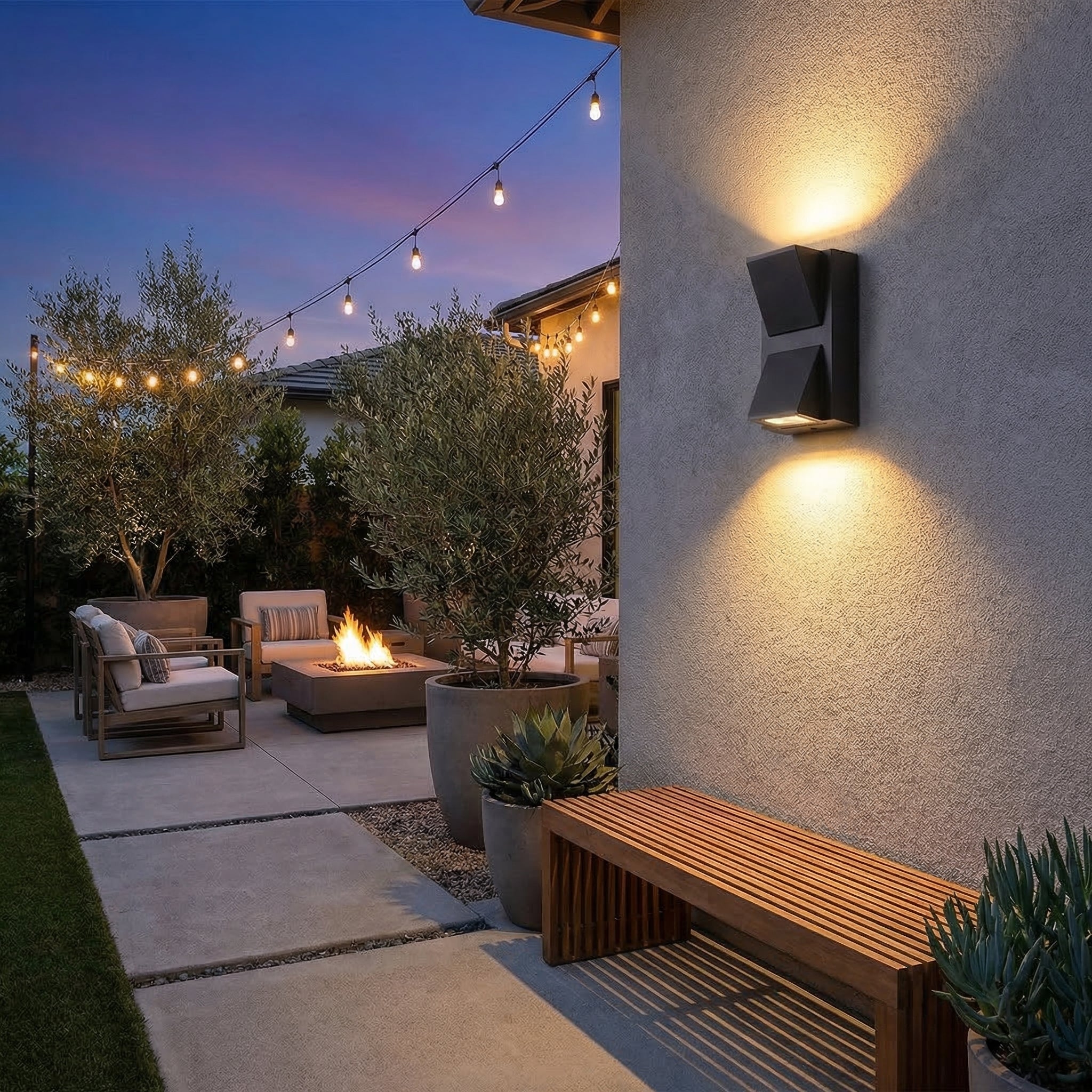 Sleek Outdoor LED Wall Light, 6W Energy-Efficient Design