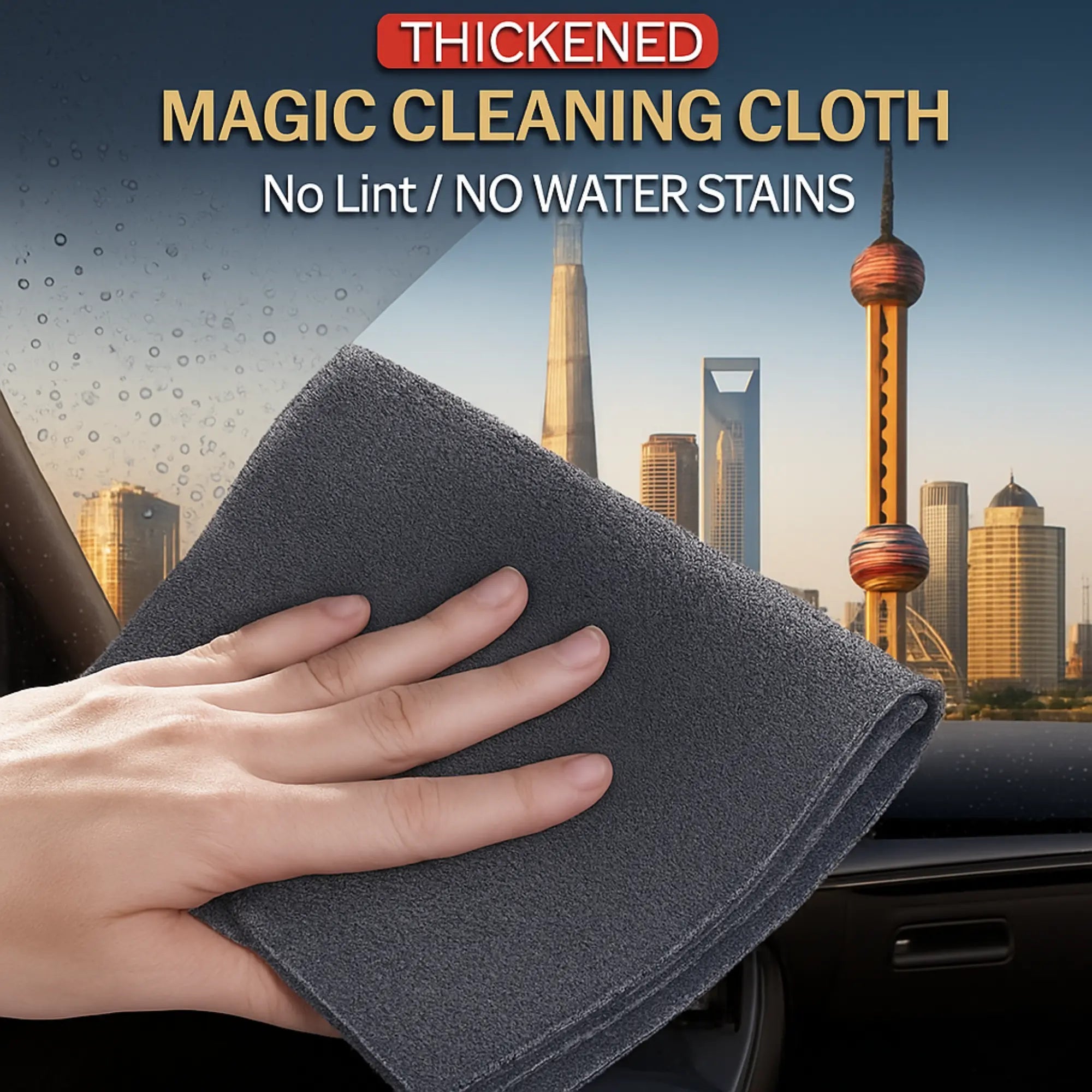 Microfiber Glass Cleaning Cloths | Streak-Free | Lint-Free & Reusable