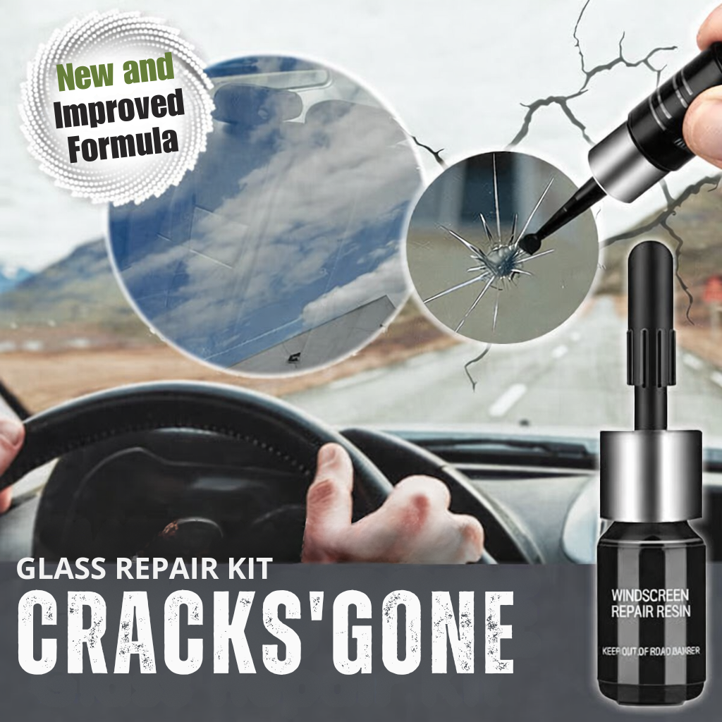 Windshield Repair Kit | Nearly Invisible Sealing for Glass Repair