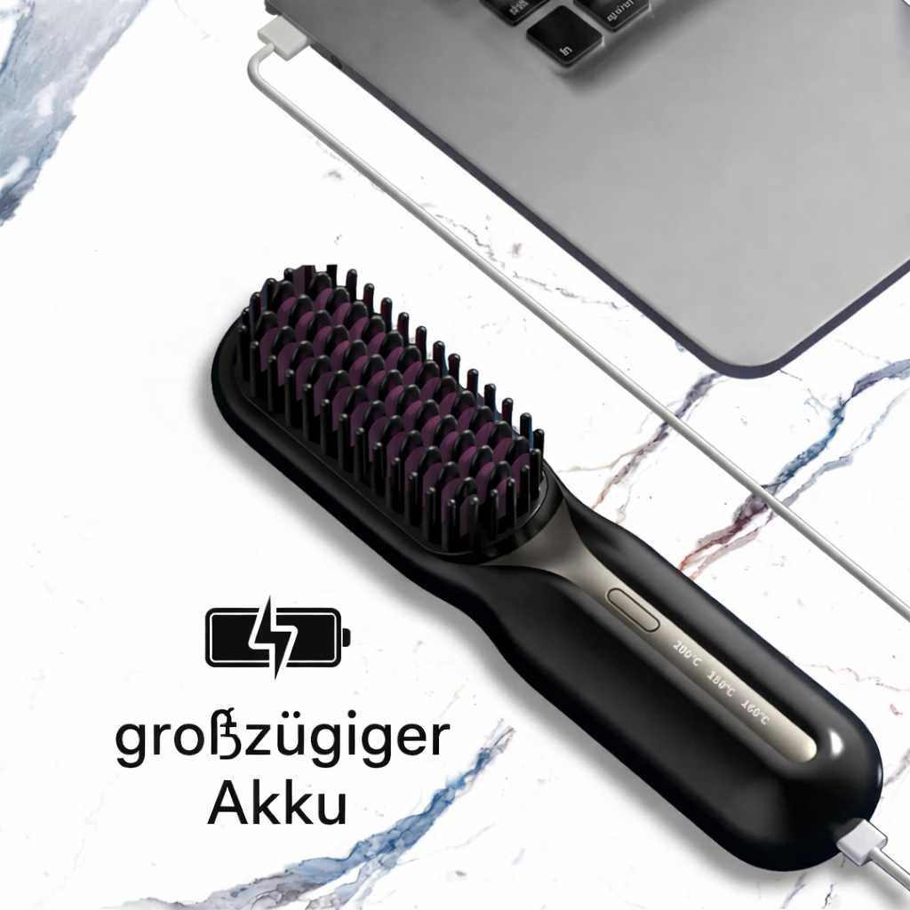 Cordless Straightening Brush for Quick Styling & Shiny Hair